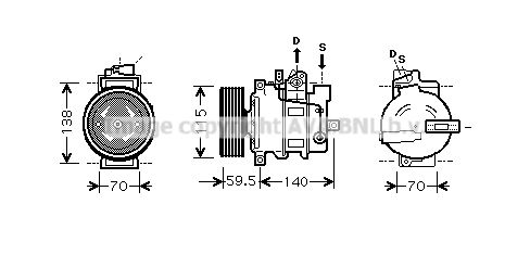 AVA QUALITY COOLING Компрессор, кондиционер AIK284